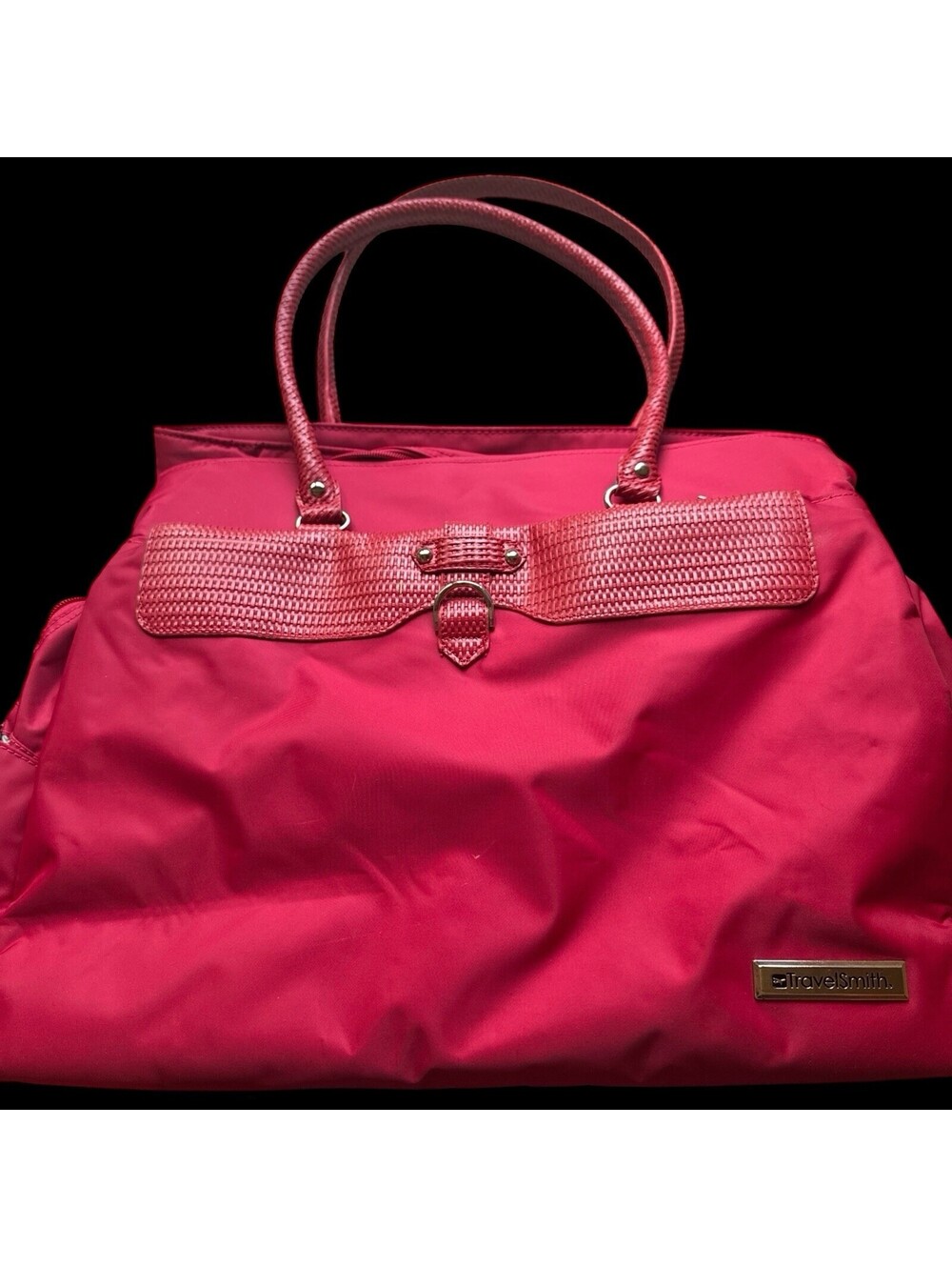 TravelSmith Carry On/ Weekender/ Travel Tote Bag Red Multiple Compartments